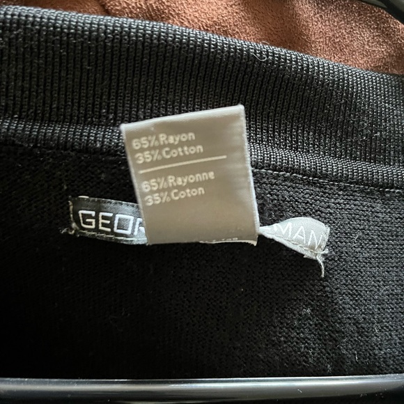 George Foreman Black Button up Collar Knit Sweater 3XT - Picture 3 of 3